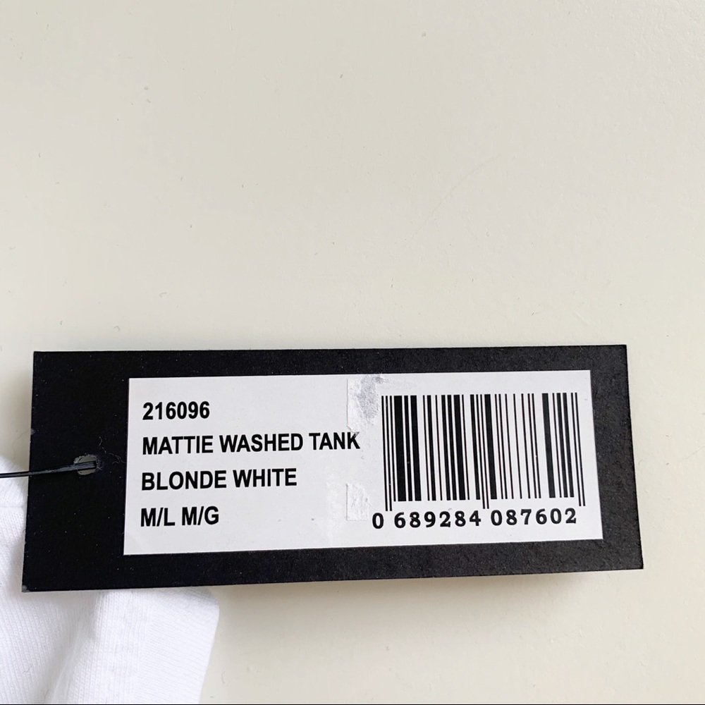 NWT Brunette the Label BLONDE Mattie White Tank - Picture 6 of 9